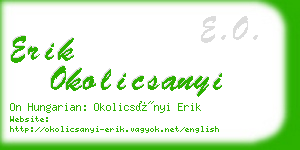 erik okolicsanyi business card